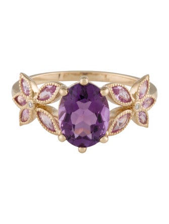 Kai Fine Jewelry 14K Amethyst, Sapphire & Diamond Vow of Violet Ring