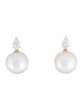 Kai Fine Jewelry 14K Pearl & Lab-Grown Diamond Venus Tears Convertible Drop Earrings