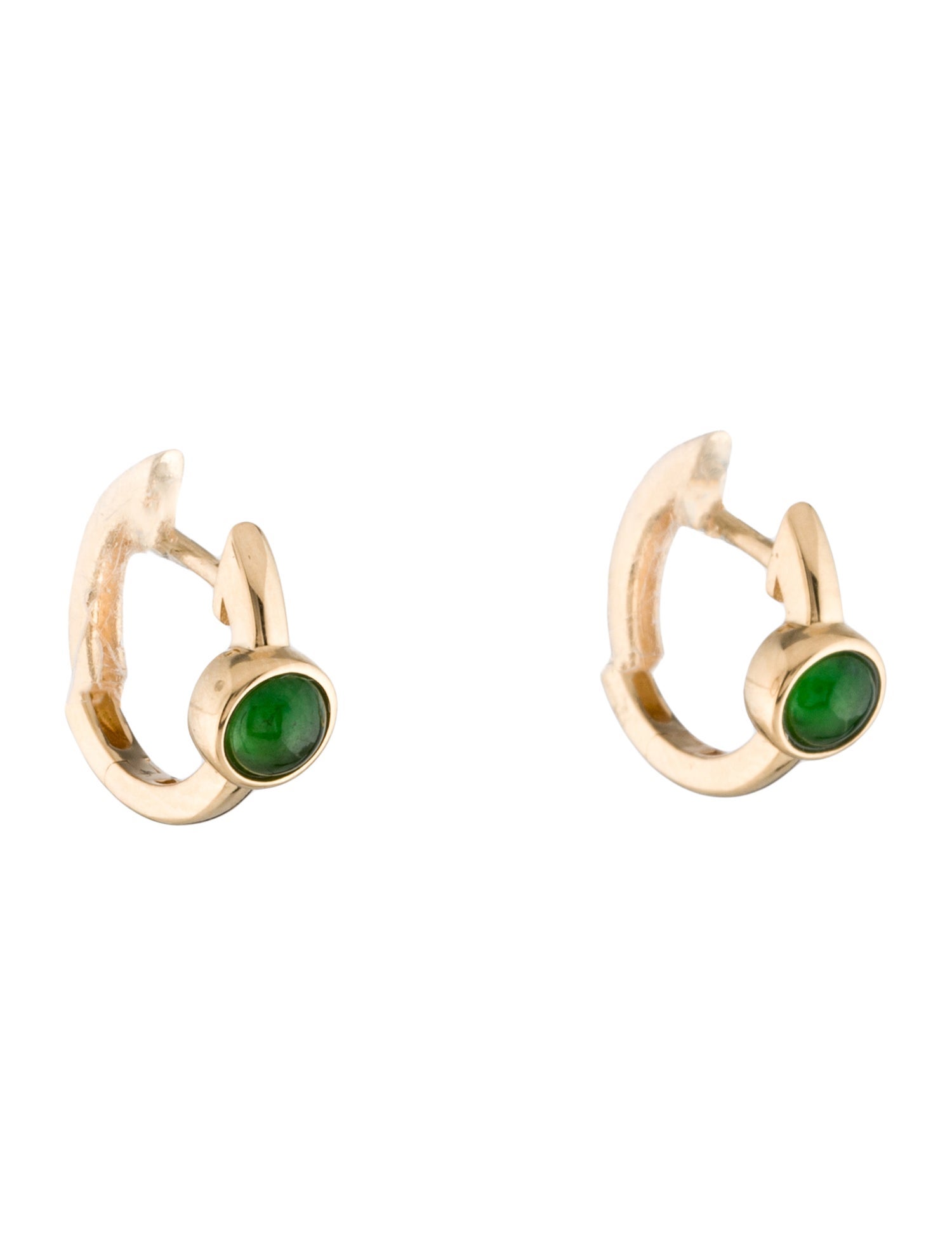 Kai Fine Jewelry 14K Jadeite Huggie Hoop Earrings