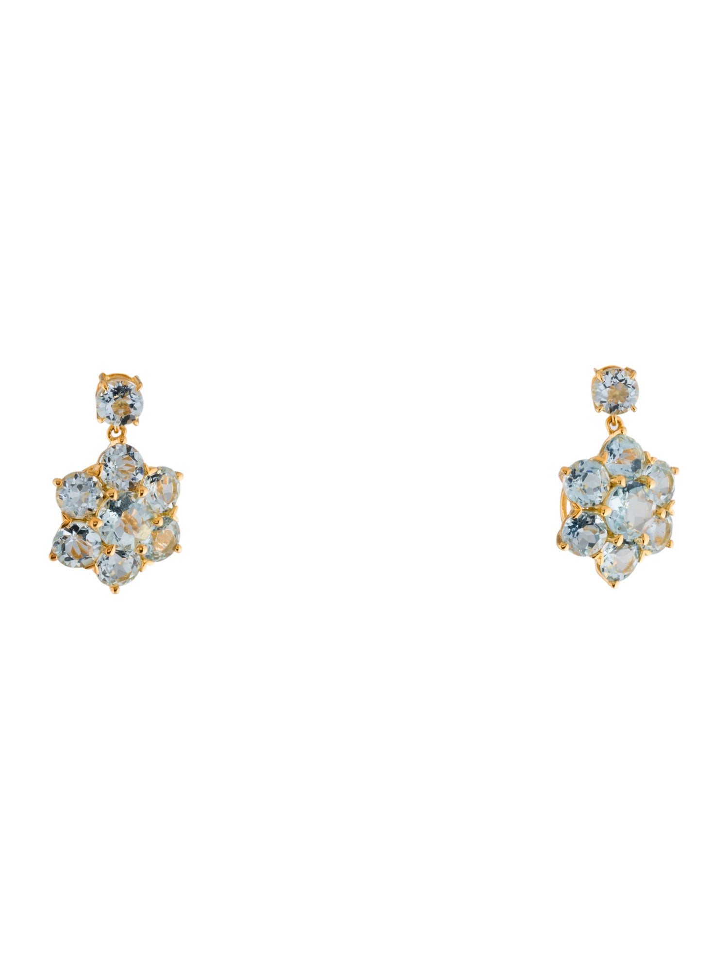 Kai Fine Jewelry 14K 4.50ctw Aquamarine Drop Earrings