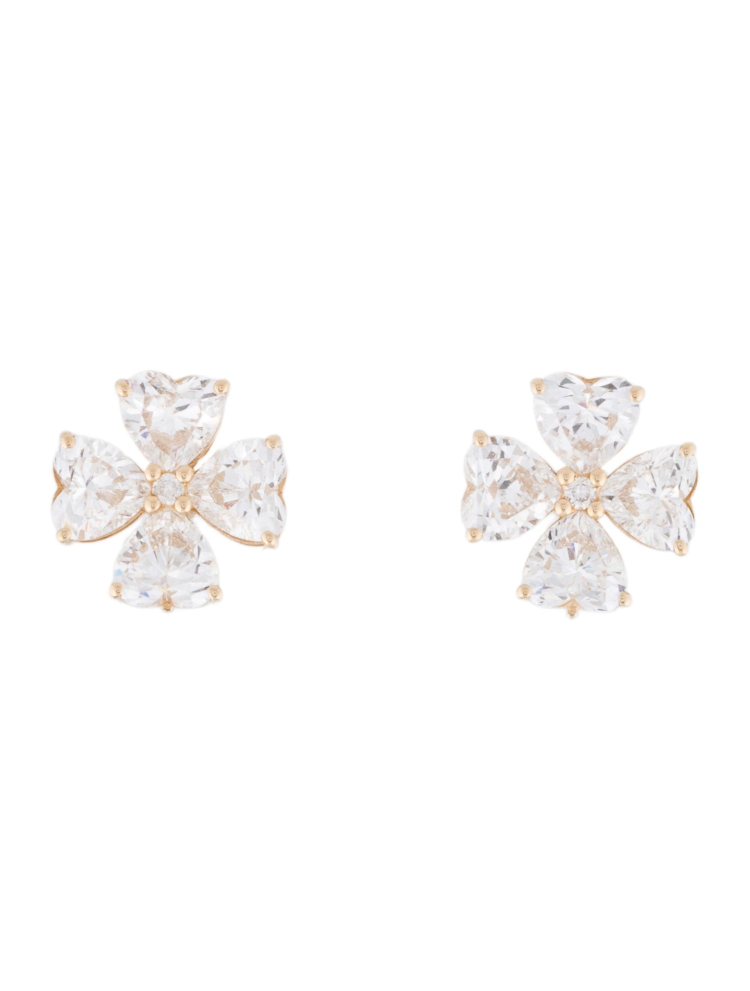 Kai Fine Jewelry 14K 4.00ctw Lab-Grown Diamond Felicia Clover Earrings