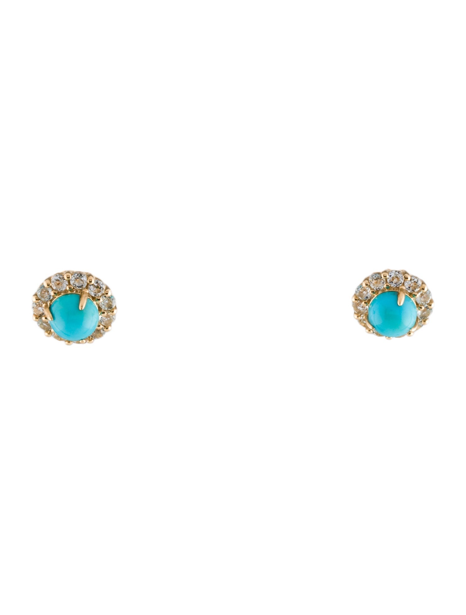 Kai Fine Jewelry 14K Turquoise & Aquamarine Stud Earrings
