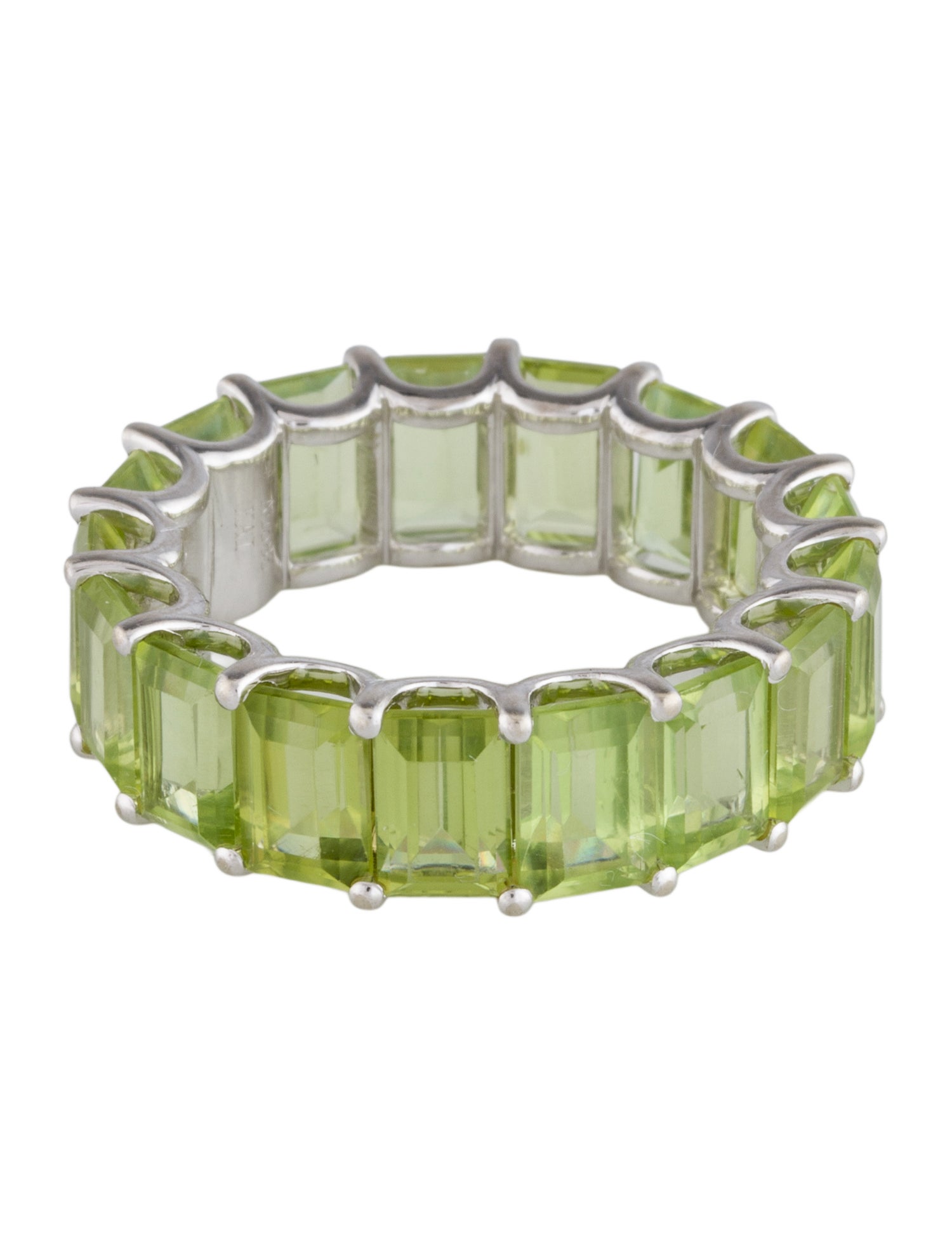 Kai Fine Jewelry 14K 9.50ctw Nora Peridot Eternity Ring