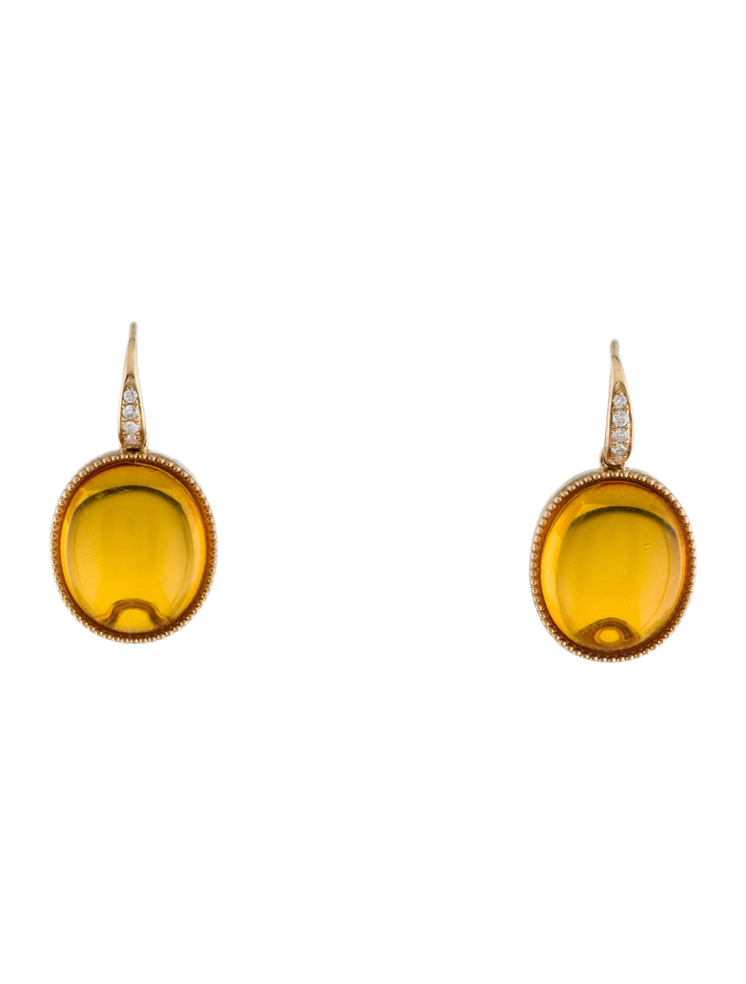 Kai Fine Jewelry 14K Amber & Diamond Drop Earrings