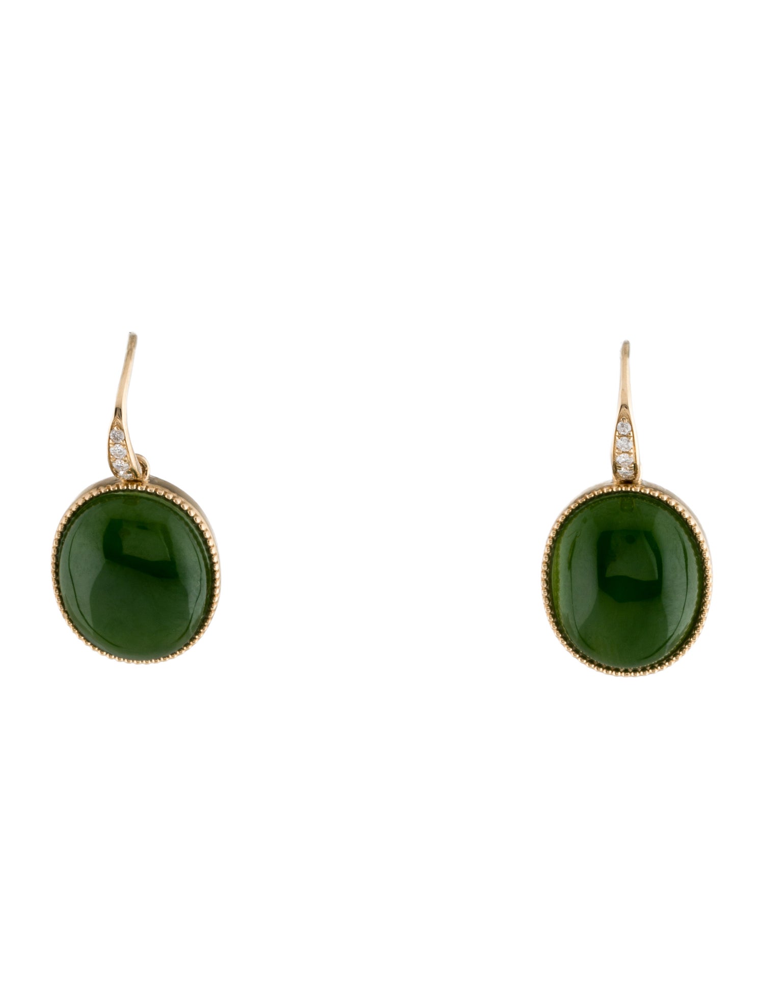 Kai Fine Jewelry 14K Nephrite & Diamond Drop Earrings