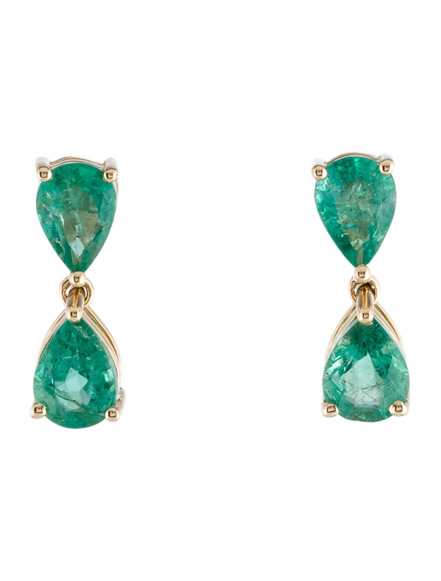 Kai Fine Jewelry 14K Emerald Drop Earrings
