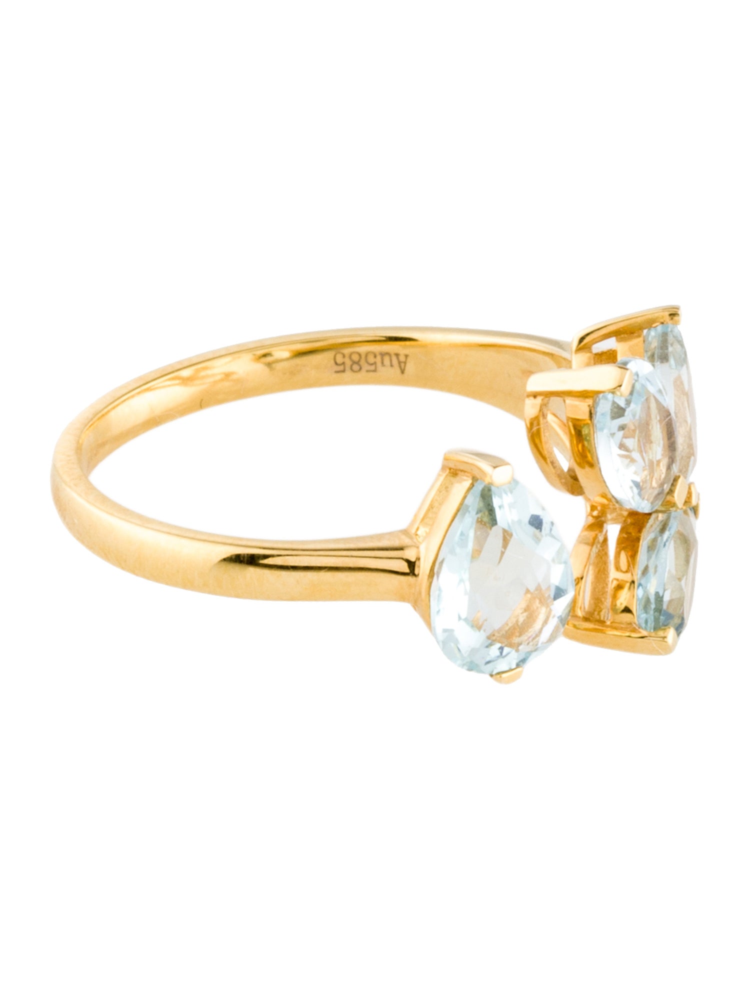 Kai Fine Jewelry 14K 1.71ctw Aquamarine Opan Cocktail Ring