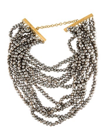 Karl by Lagerfeld Multistrand Vintage Faux Pearl Necklace