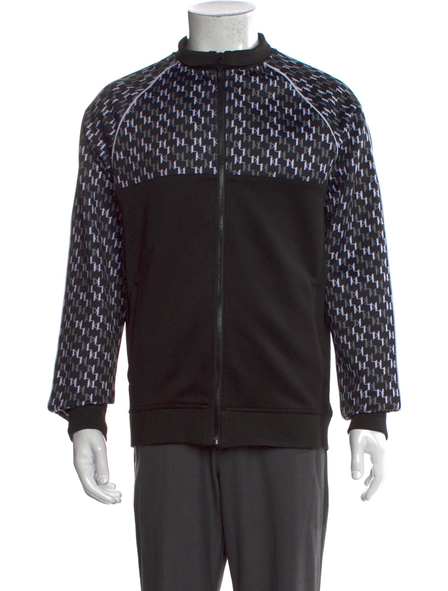 Karl by Karl Lagerfeld Printed Mock Neck Sweatshirt