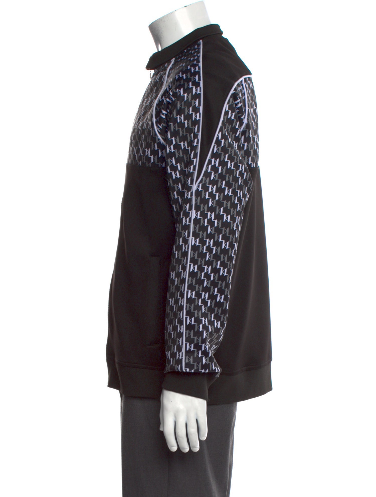 Karl by Karl Lagerfeld Printed Mock Neck Sweatshirt