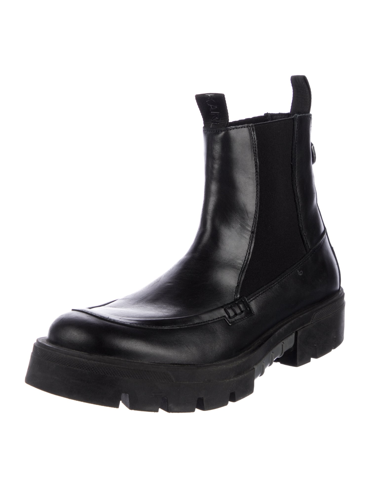 Karl by Karl Lagerfeld Leather Chelsea Boots