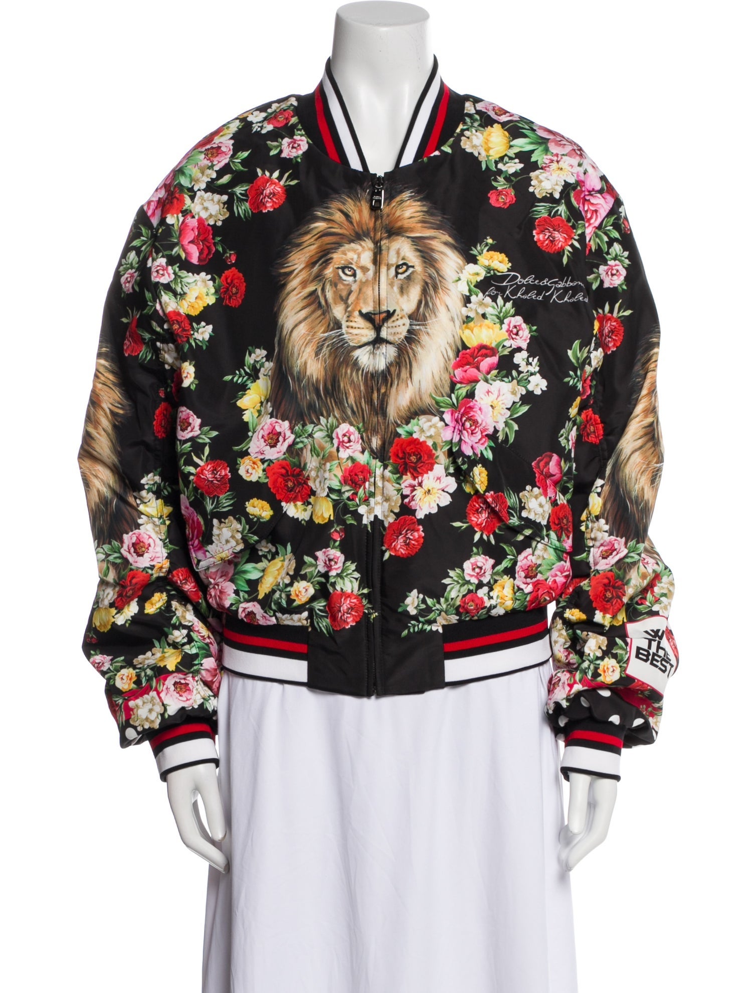 Dolce & Gabbana x Khaled Khaled Floral Print Bomber Jacket