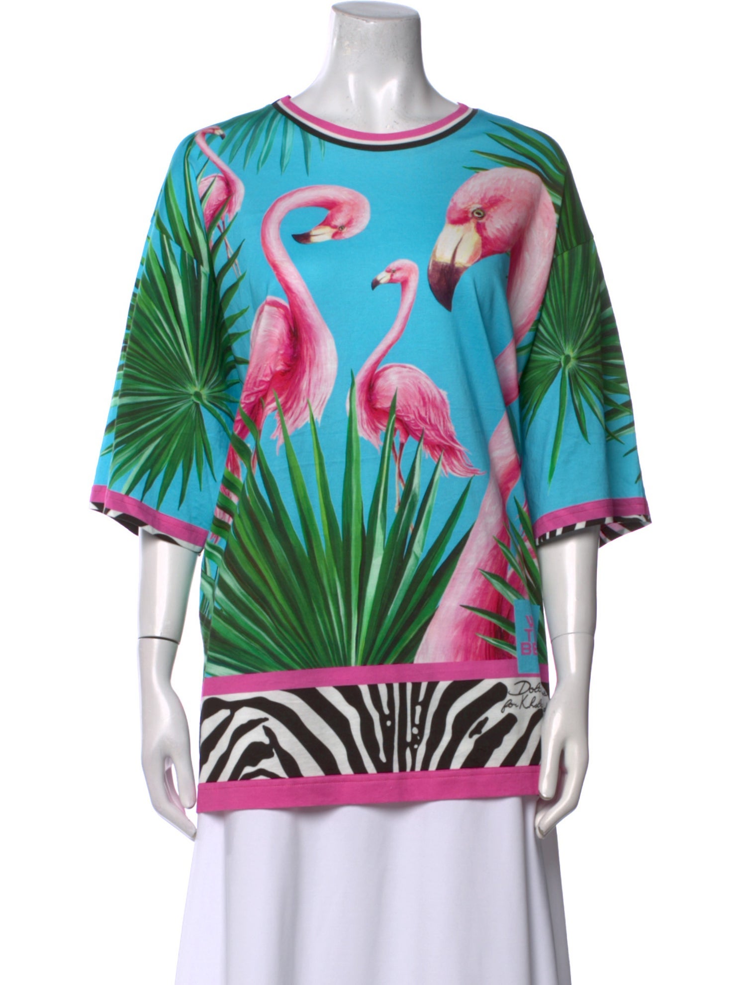 Dolce & Gabbana x Khaled Khaled Printed Bateau Neckline Tunic