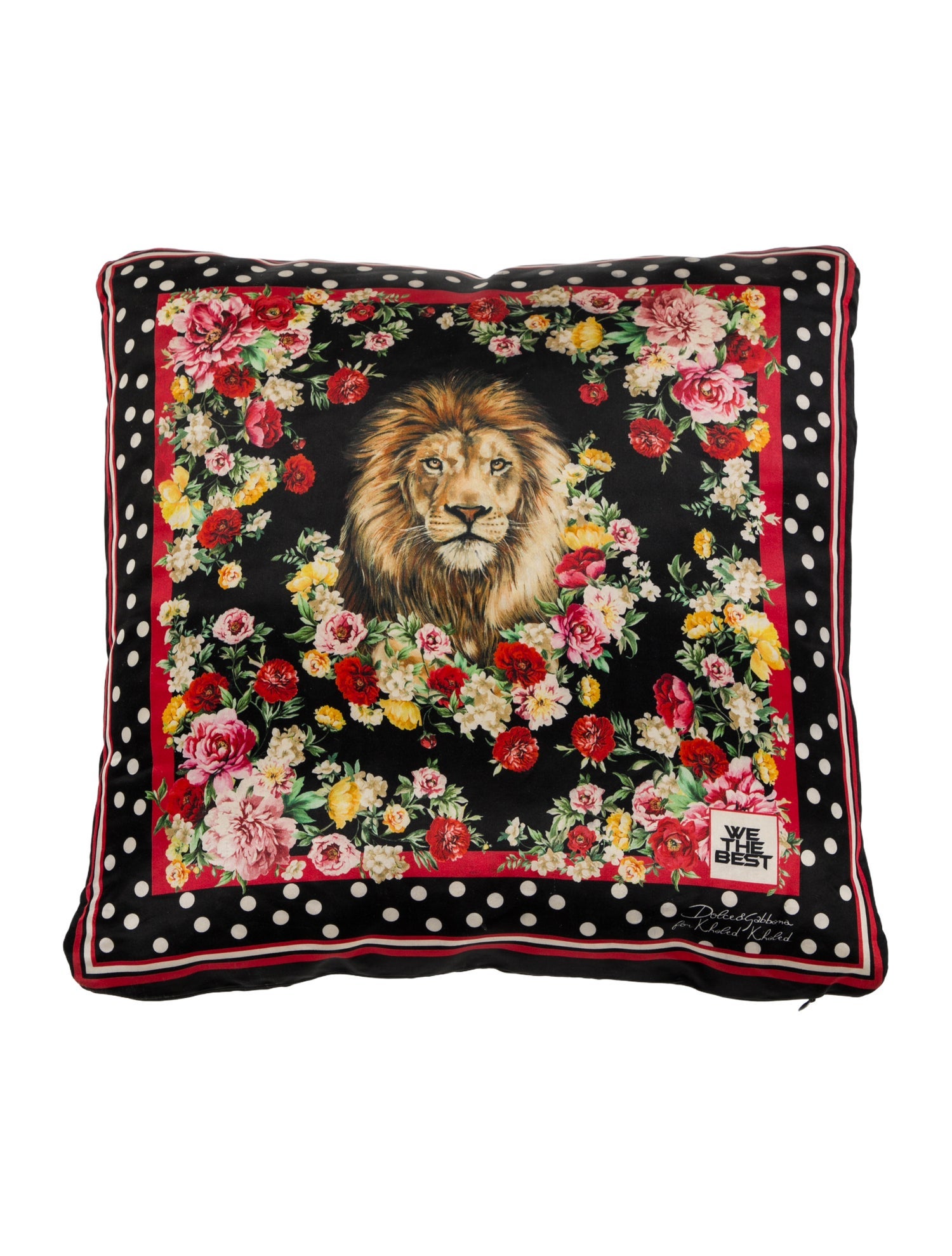 Dolce & Gabbana x Khaled Khaled Printed Silk Throw Pillow