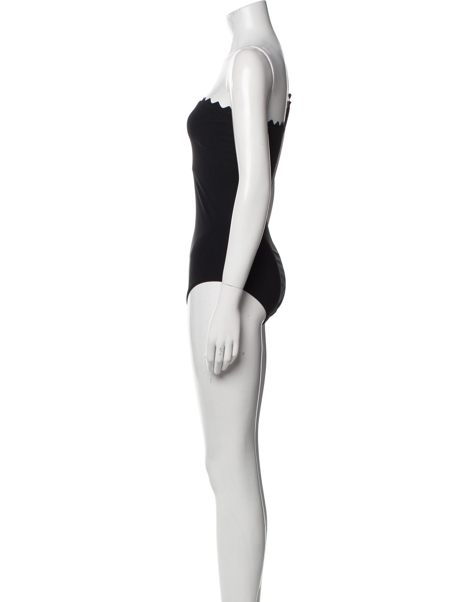 Karla Colletto Scalloped Accent One-Piece w/ Tags