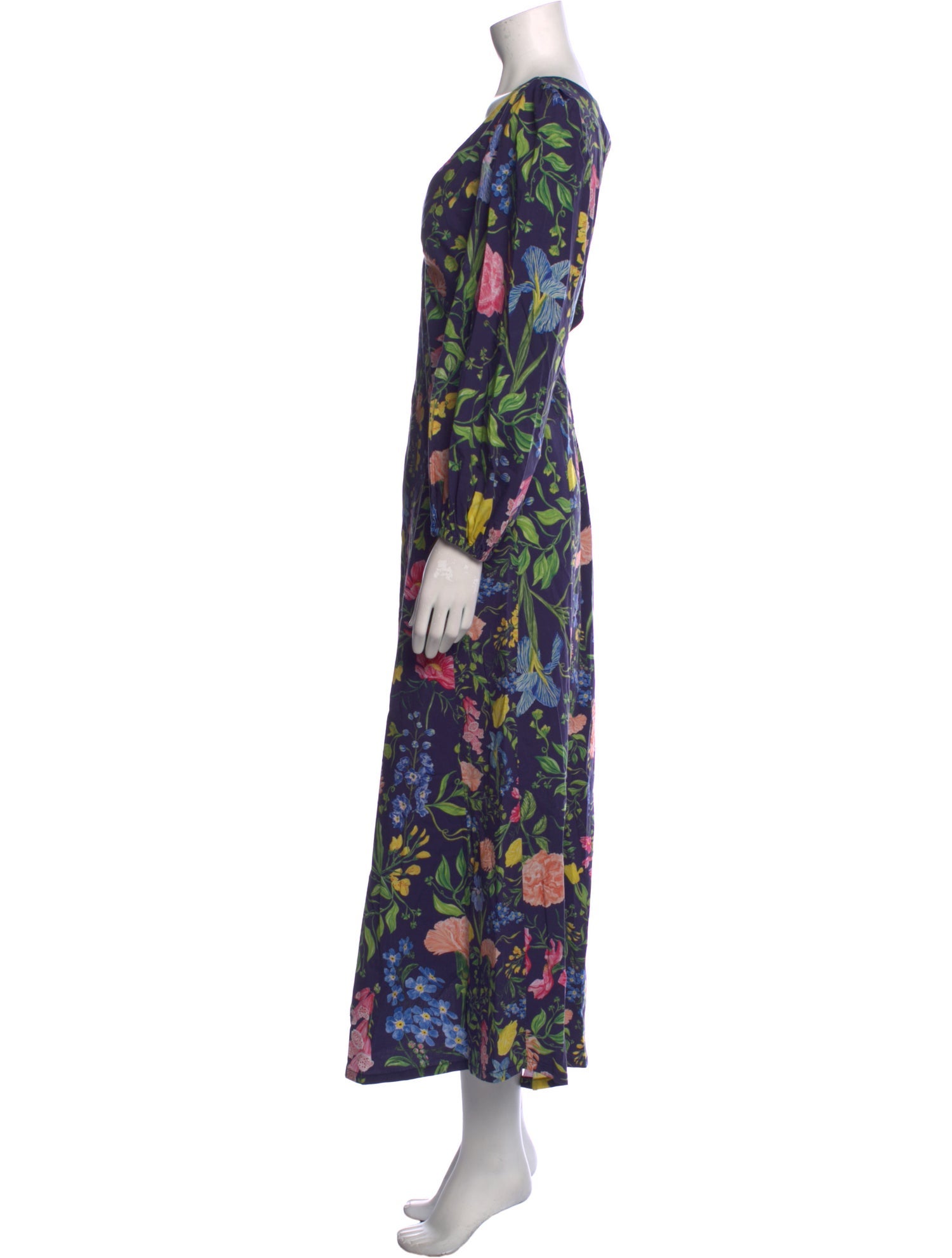 Kleid Floral Print Long Dress