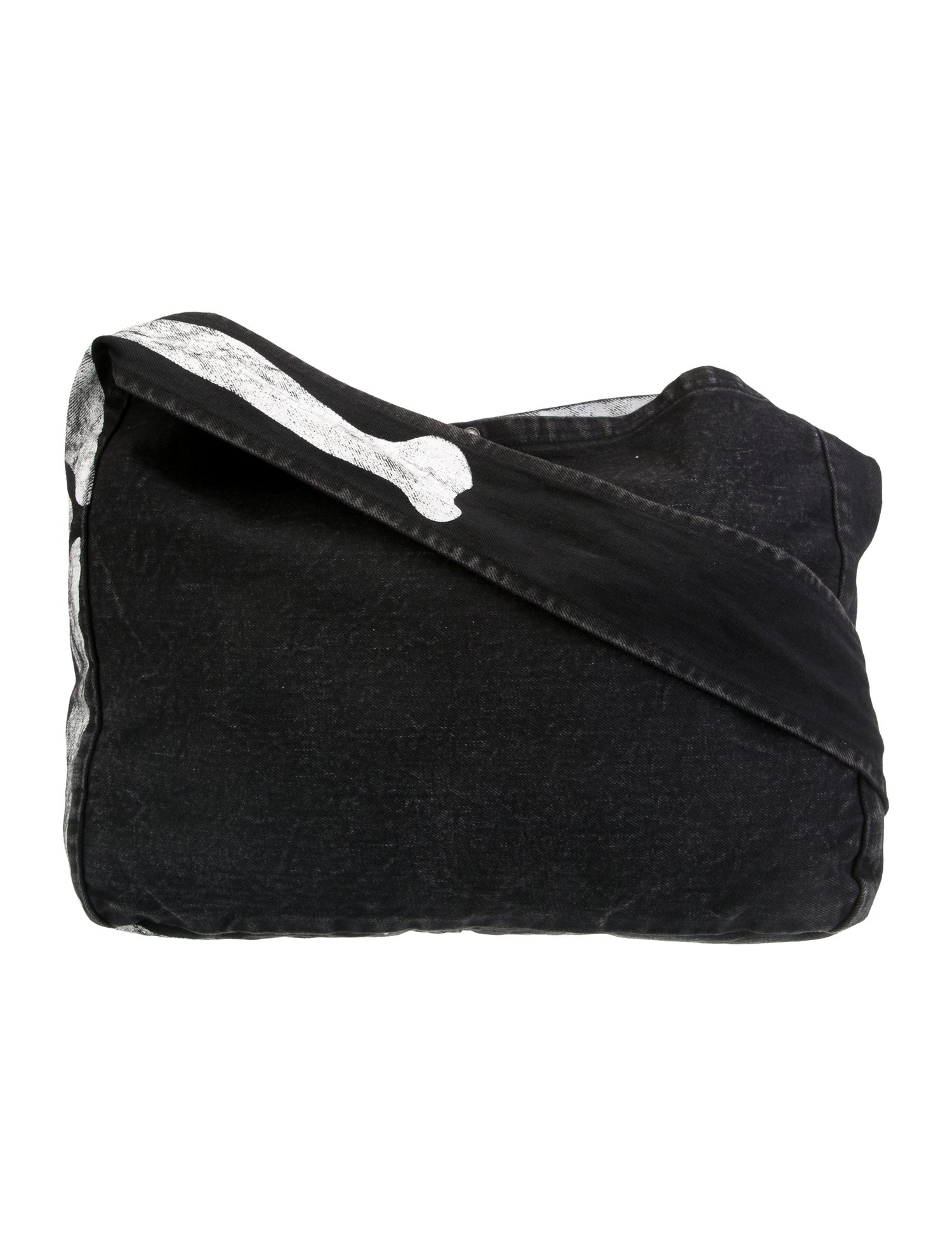 Kapital Kountry Skeleton Painted Denim Bag w/Tags - Black Shoulder