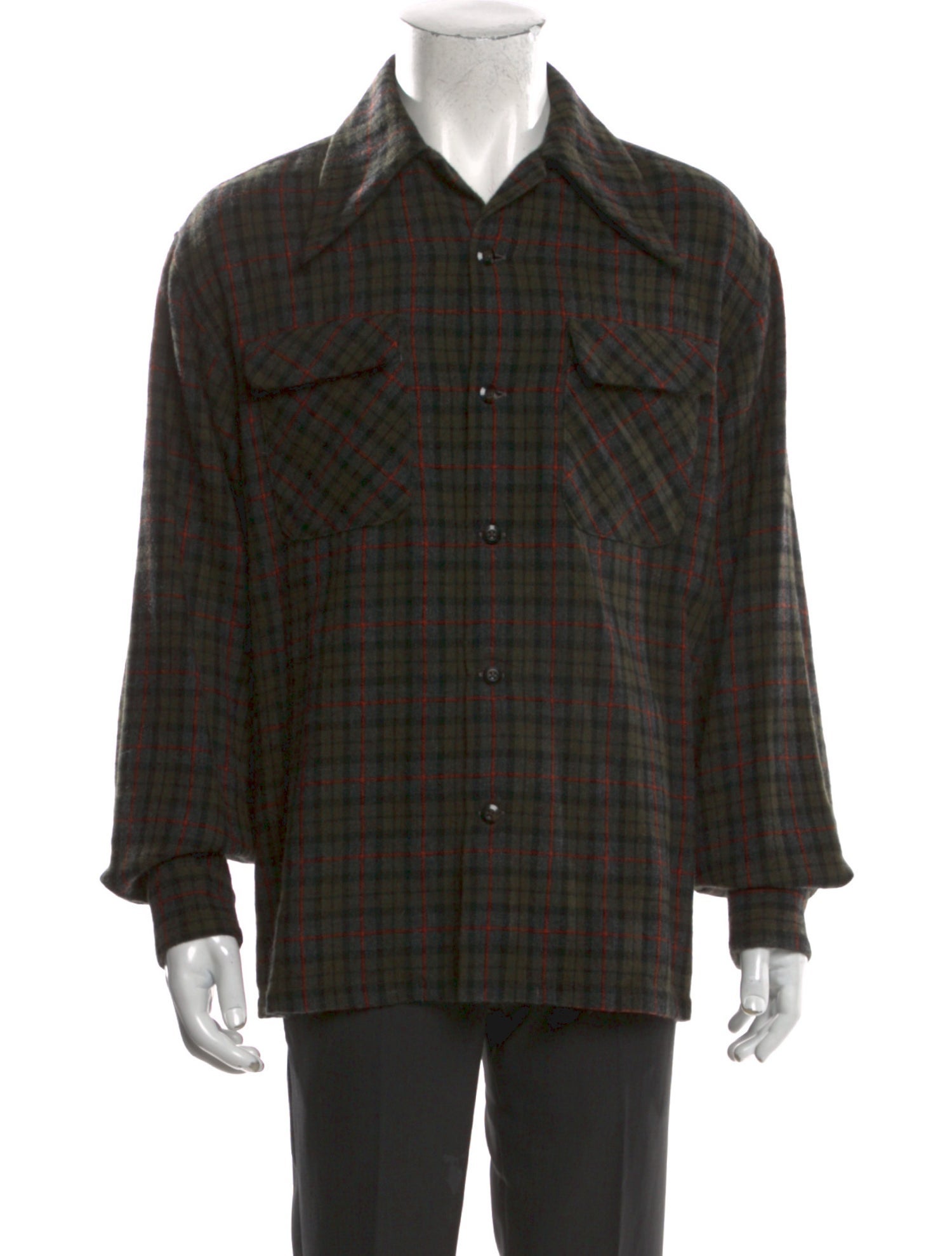 Kapital Kountry Wool Plaid Print Western Shirt