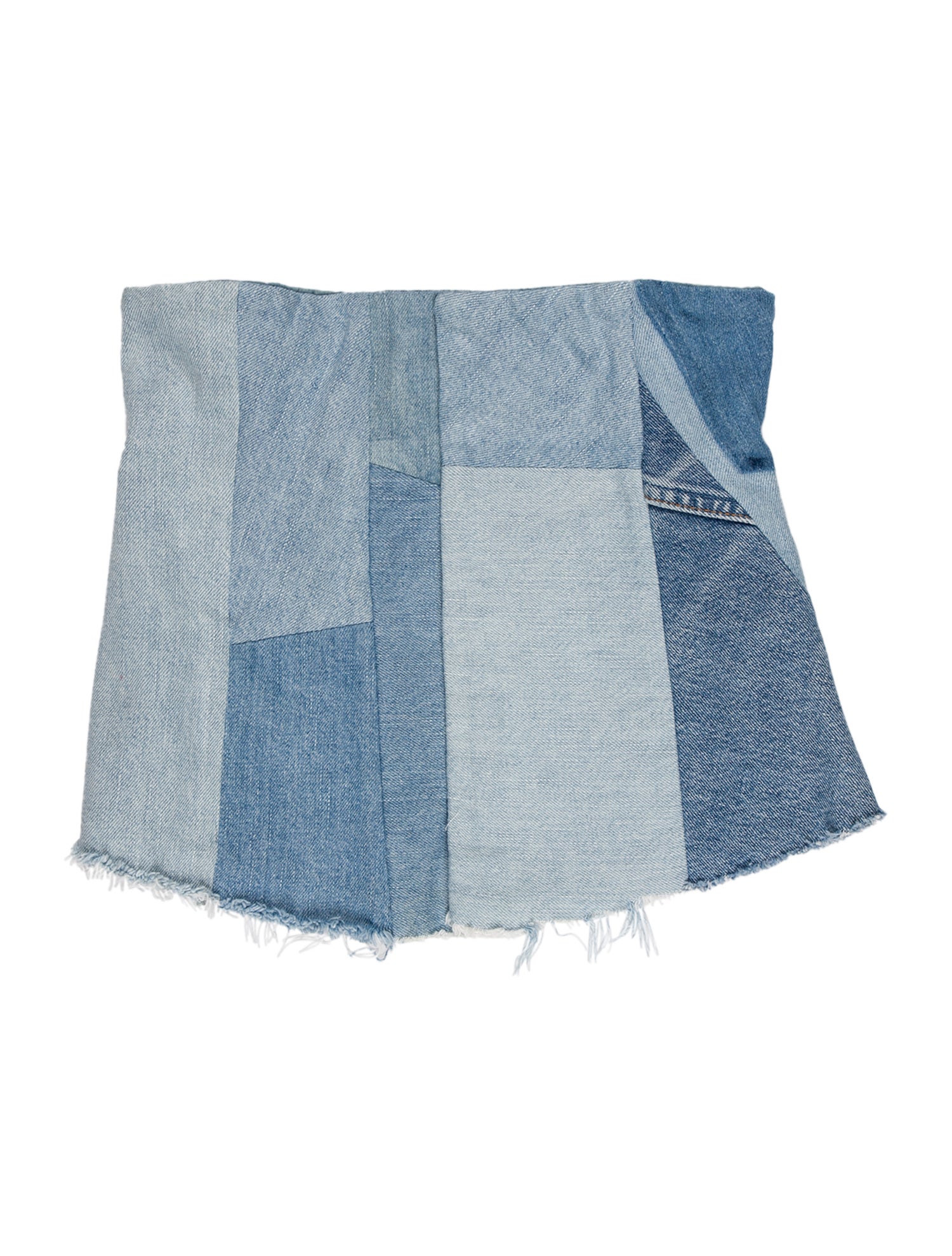 Kapital Kountry Striped Strapless Crop Top