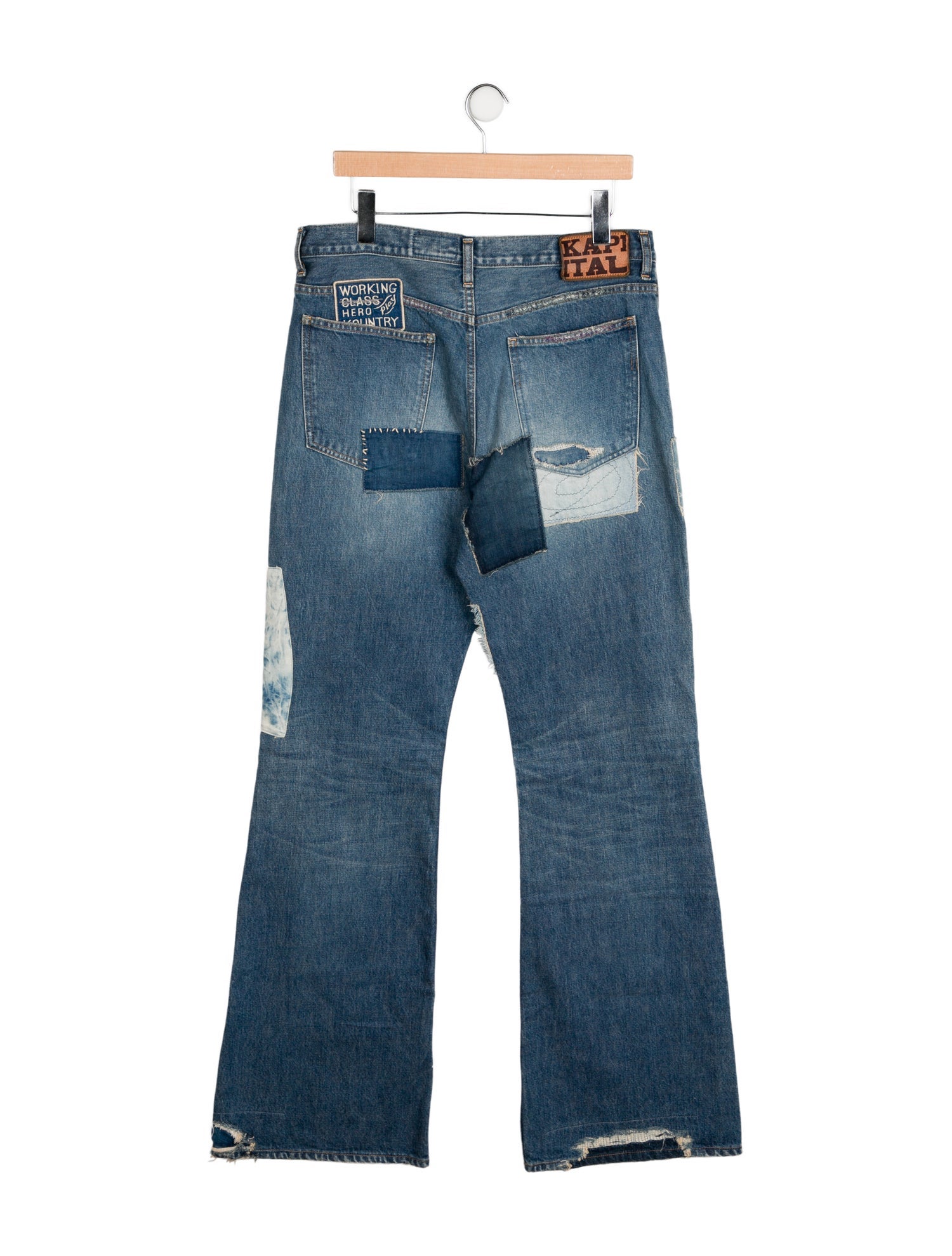 Kapital Kountry 14oz Rat Flare Relaxed Fit Jeans