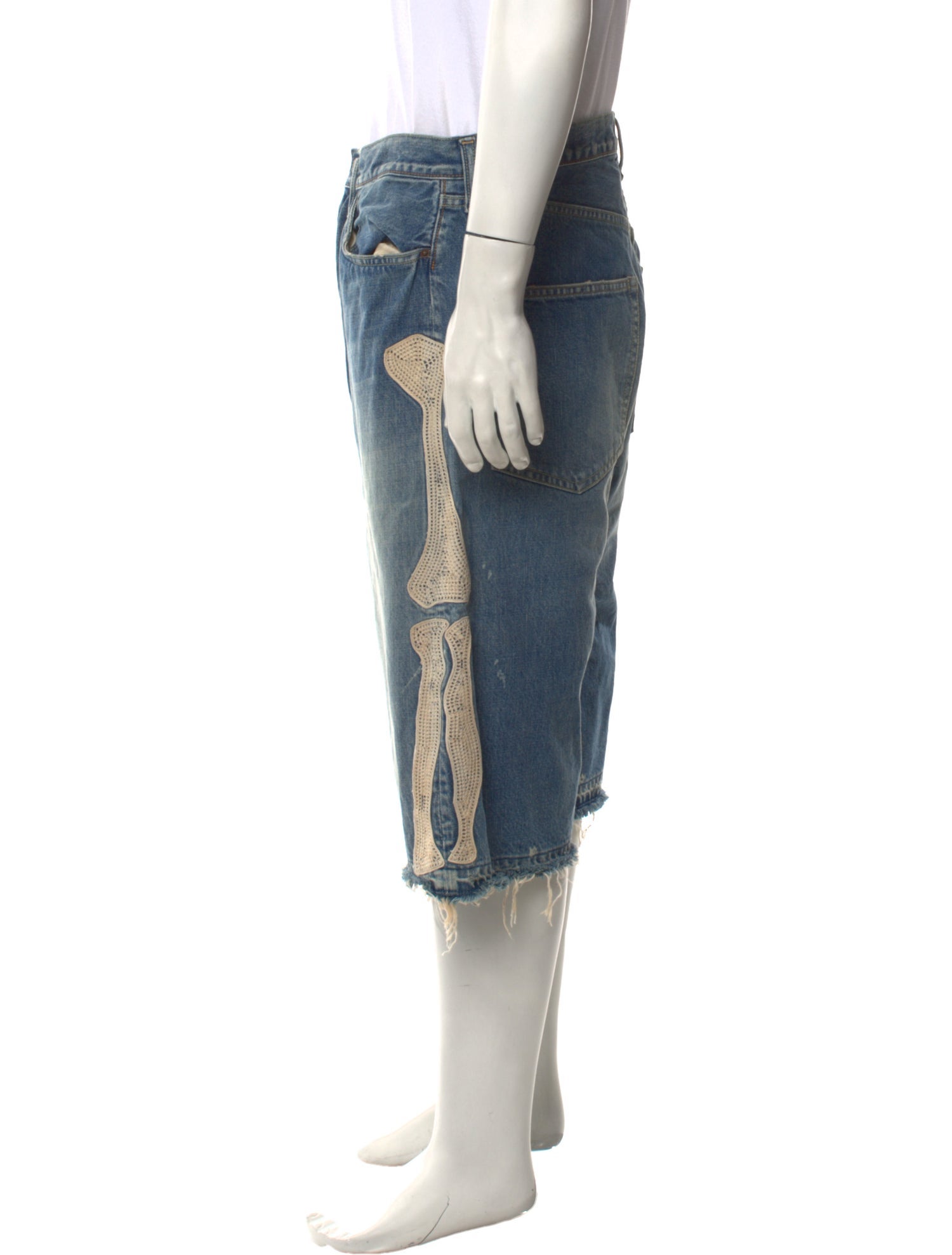 Kapital Kountry Bone Denim Shorts