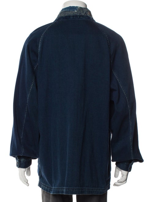 Kapital Kountry Denim Tiger Juban Plaid Print Moto Jacket