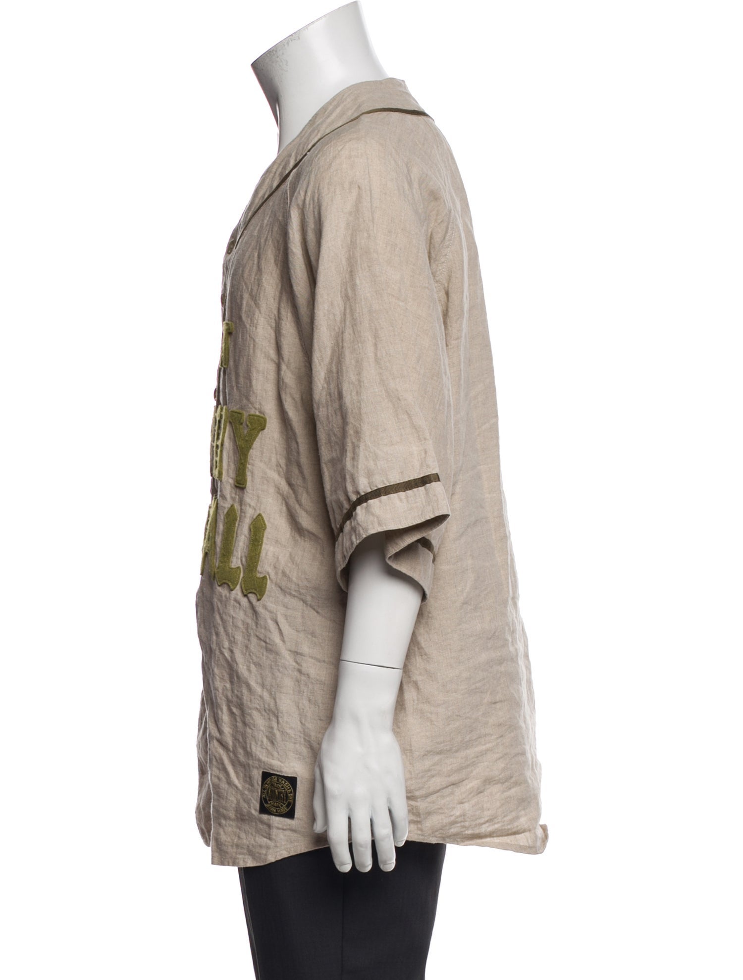 Kapital Kountry French Linen Hardball Jersey Graphic Print Shirt