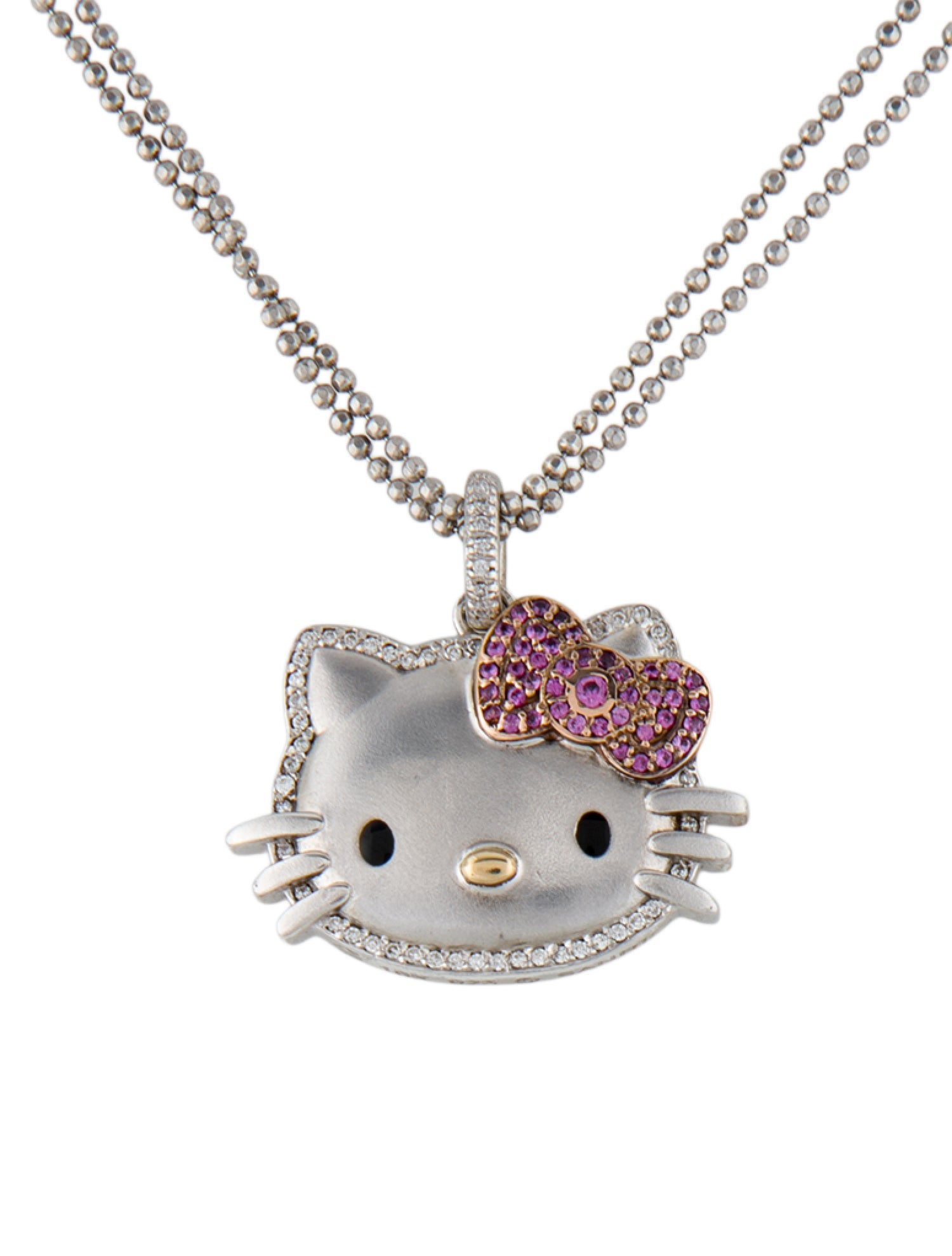 Kimora Lee Simmons x Sanrio Diamond & Sapphire Hello Kitty Pendant Necklace