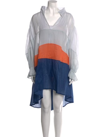 Kalita Colorblock Pattern Midi Length Dress