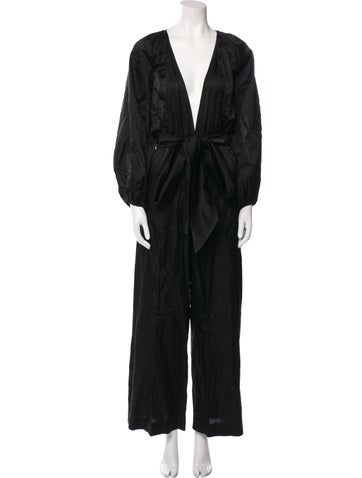 Kalita Jumpsuits and Rompers Silk V-Neck Jumpsuit XS