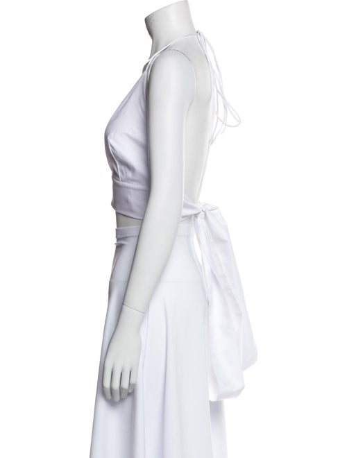 Kalita Plunge Neckline Sleeveless Crop Top