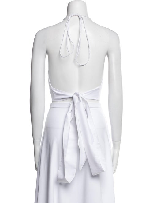 Kalita Plunge Neckline Sleeveless Crop Top