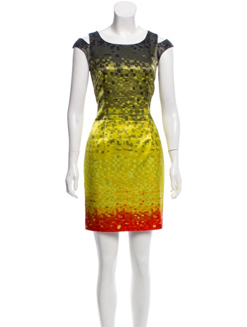 Karen Millen Satin Mini Dress Green