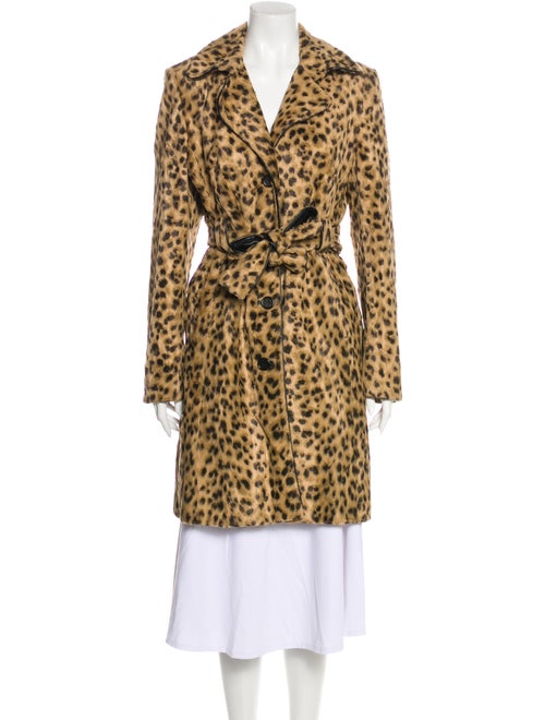 Karen Millen Animal Print Faux Fur Coat