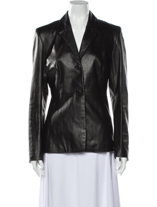 Karen Millen Leather Blazer Black