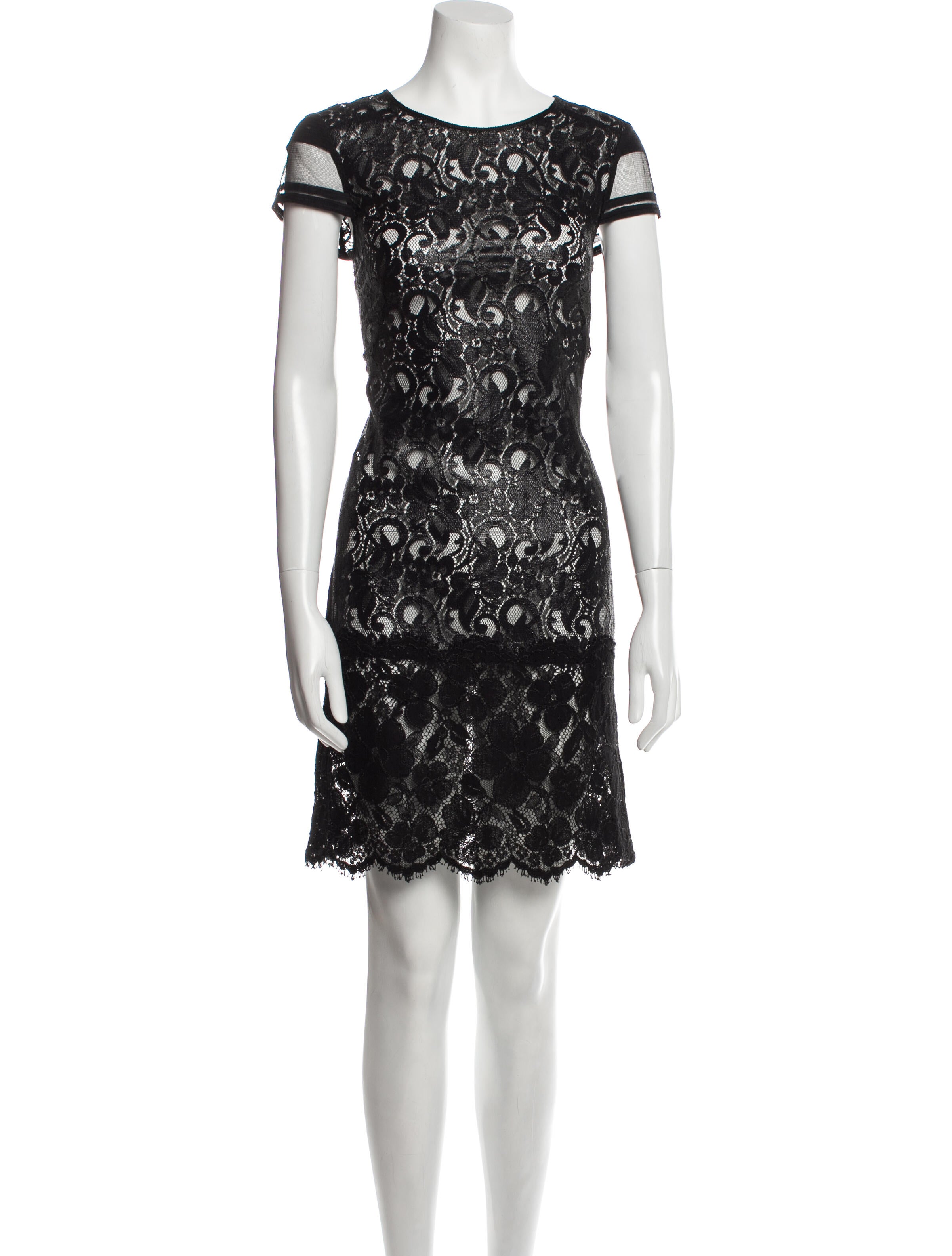Karen Millen Lace Pattern Mini Dress w/ Tags Black Dresses, Clothing