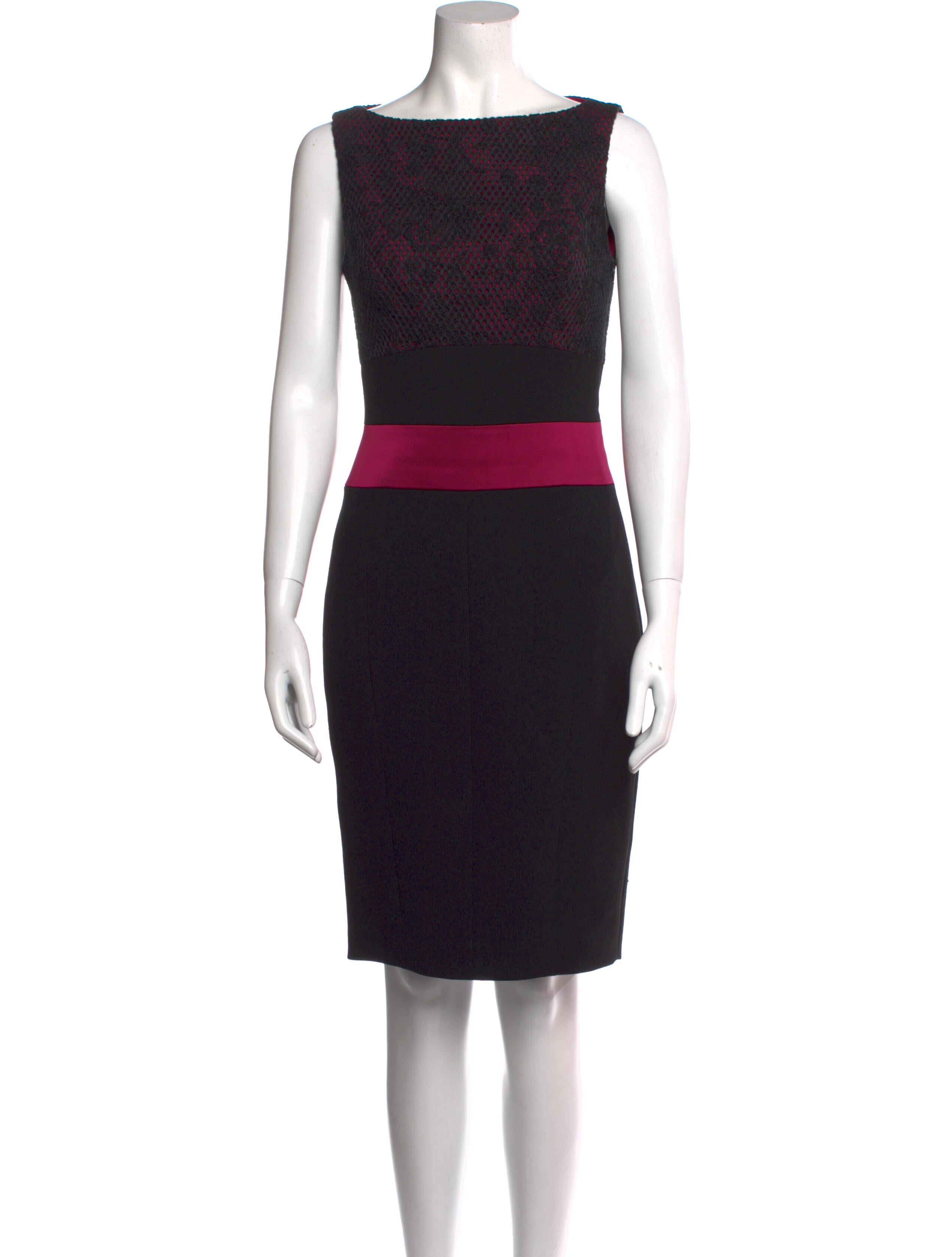 Karen Millen Printed Silk Dress Black Dresses, Clothing WKM29121