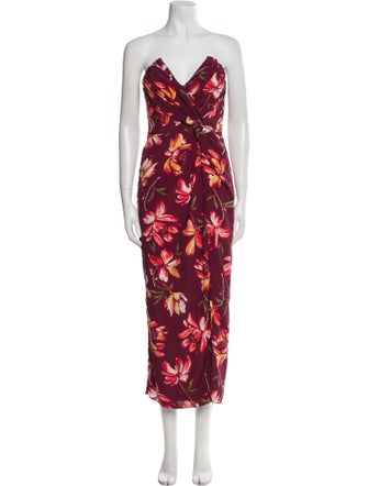 Katie May Floral Print Long Dress