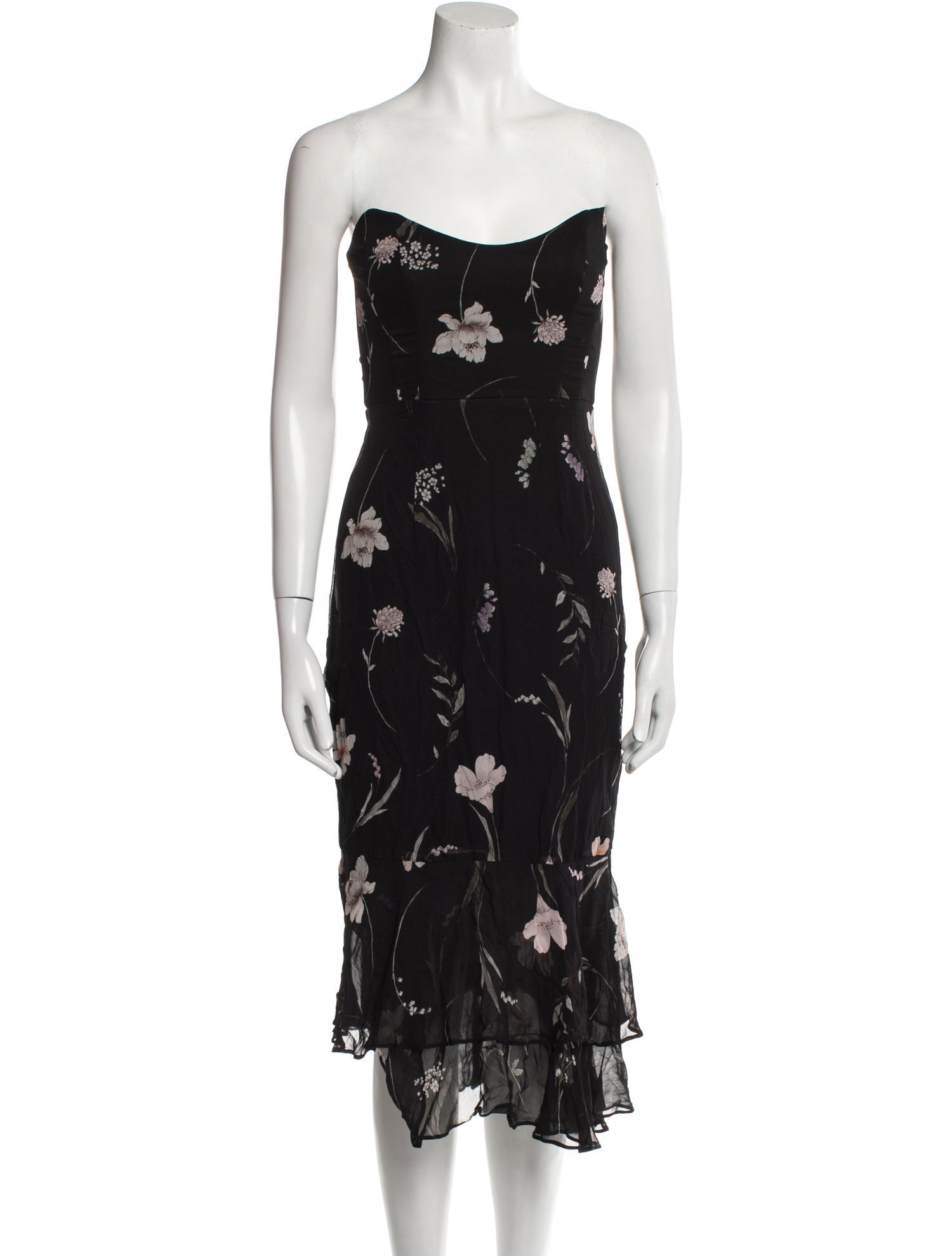 Katie May Floral Print Midi Length Dress