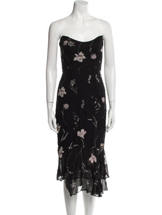 Katie May Floral Print Midi Length Dress