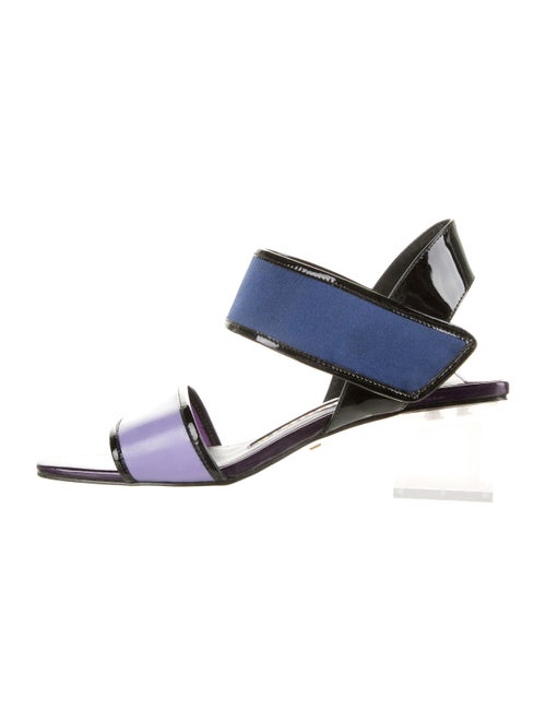 Kat Maconie Patent Leather Colorblock Pattern Sand
