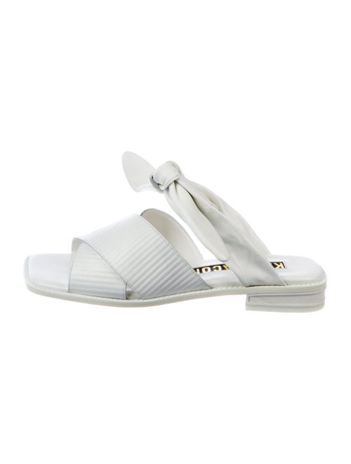 Kat Maconie Embossed Leather Flats w/ Tags White