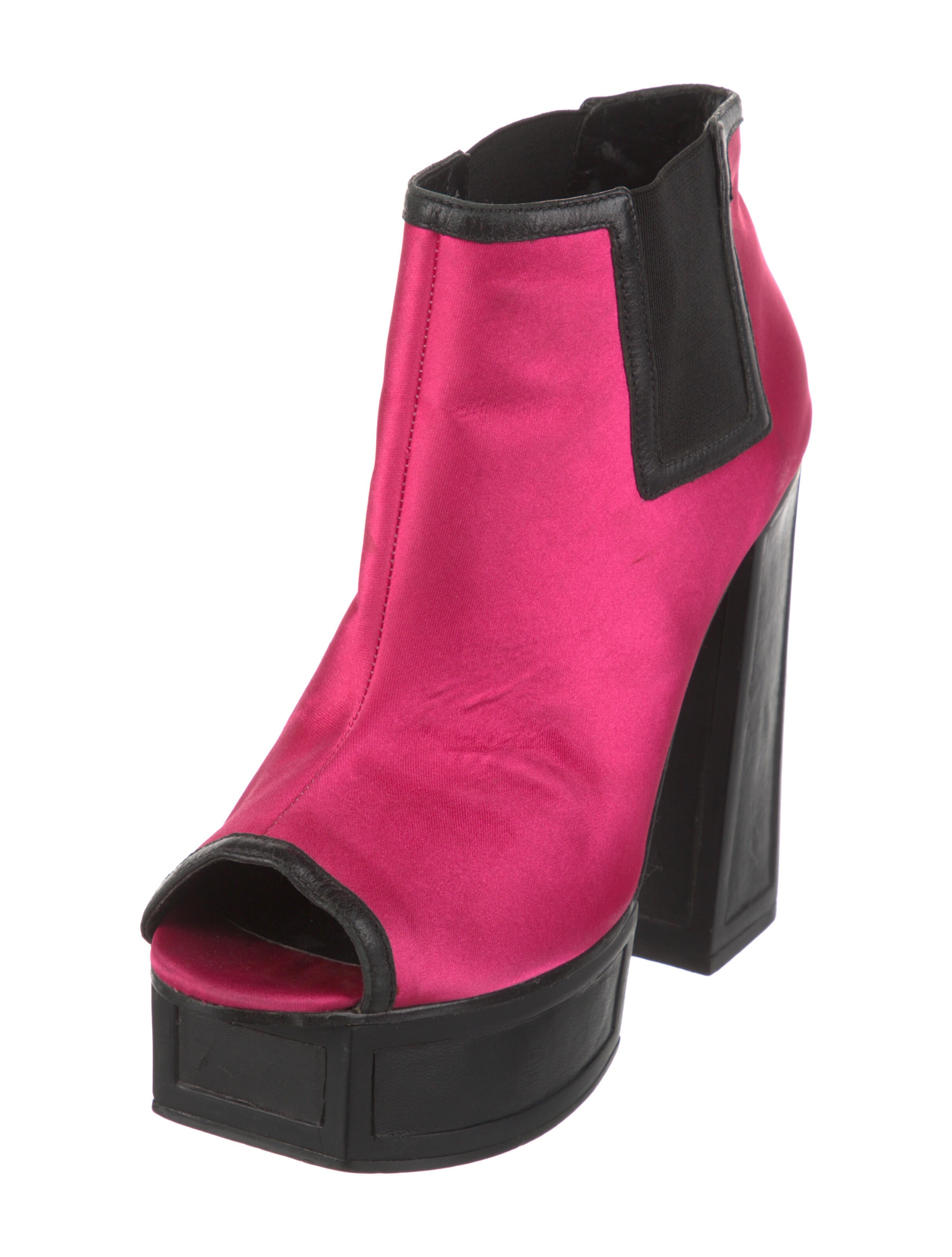 Kat Maconie Satin Leather Trim Embellishment Pumps