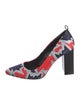 Kat Maconie Satin Printed Slingback Pumps