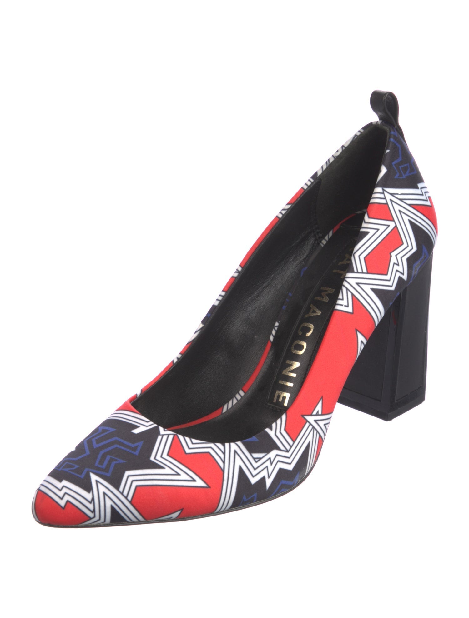 Kat Maconie Satin Printed Slingback Pumps