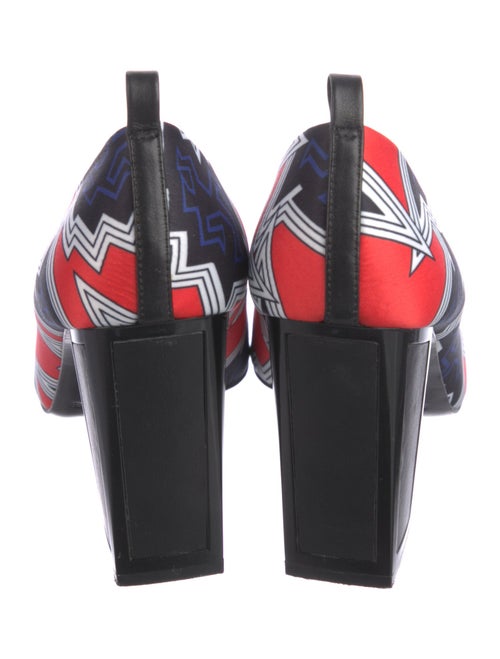 Kat Maconie Satin Printed Slingback Pumps