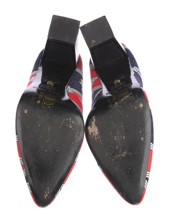 Kat Maconie Satin Printed Slingback Pumps