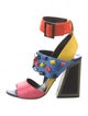 Kat Maconie Leather Colorblock Pattern Sandals