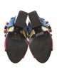 Kat Maconie Leather Colorblock Pattern Sandals