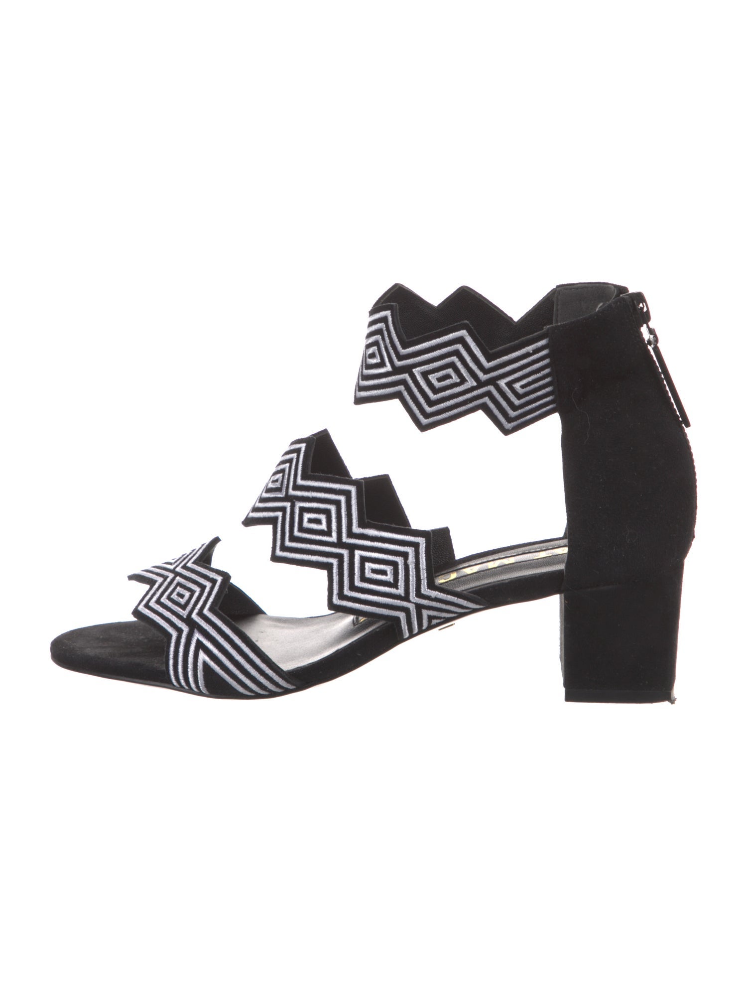 Kat Maconie Suede Printed Sandals